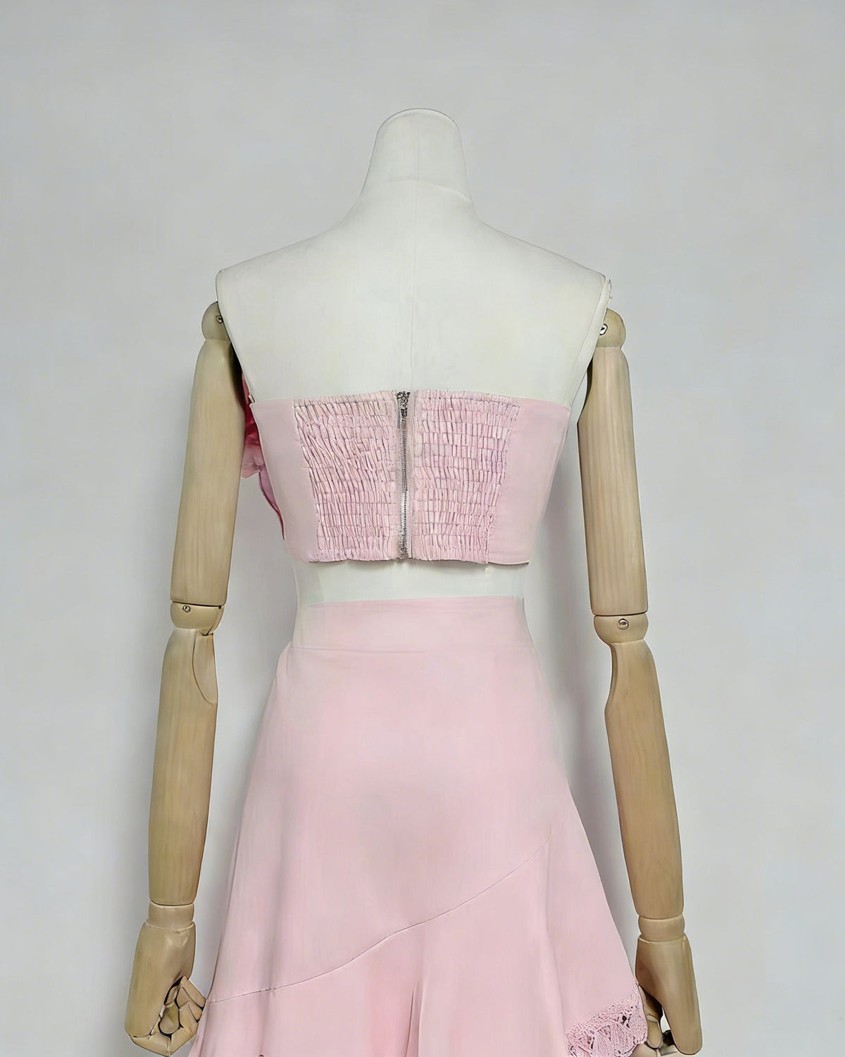 Lilia One-Shoulder Crochet Two-Piece Set