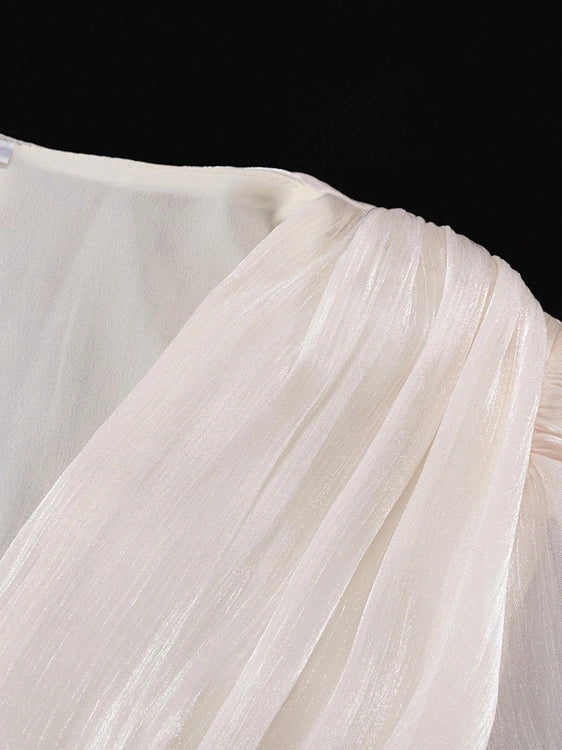Anouk V-Neck Pleated Dress