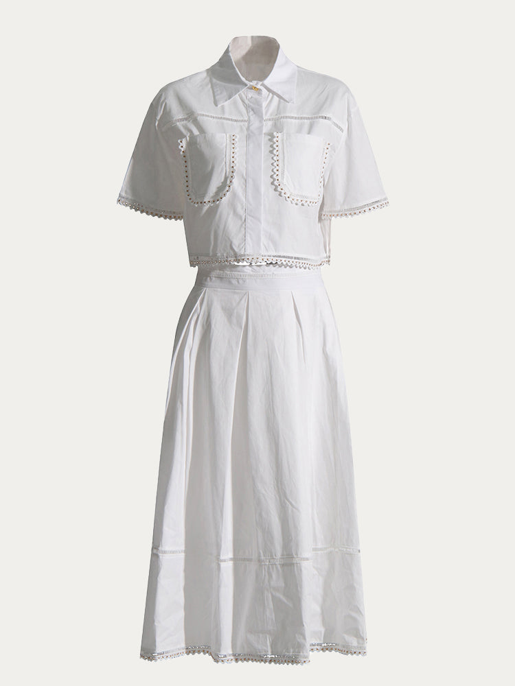 Felice Pleated Pocket Two-Piece Set