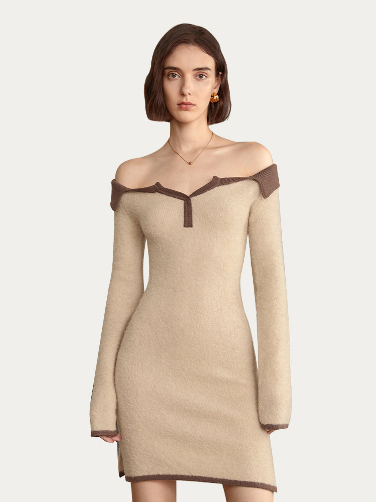 Giada One-Shoulder Knit Dress
