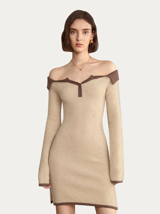 Giada One-Shoulder Knit Dress