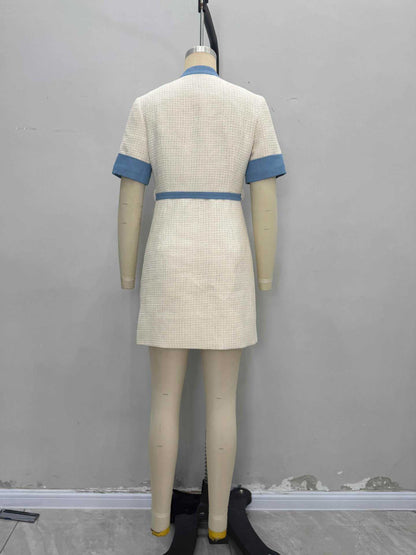 Elegant Hit Color Short Dress