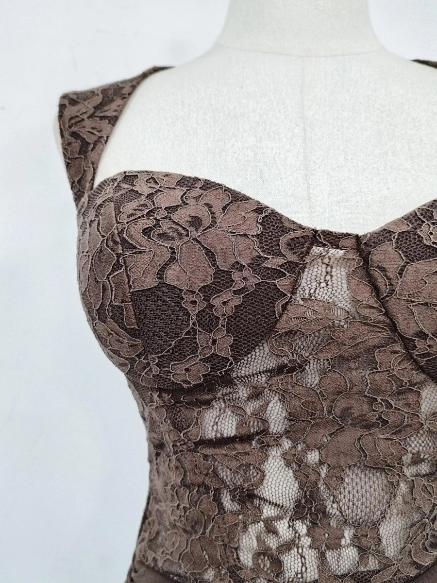 Vienna Lace Ruched Dress