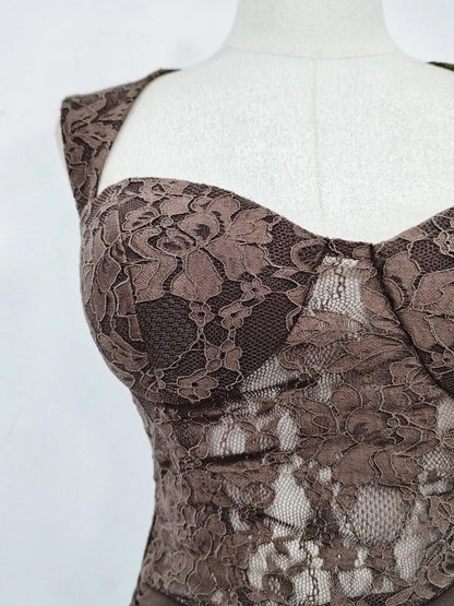 Vienna Lace Ruched Dress