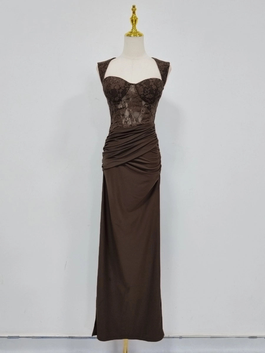 Vienna Lace Ruched Dress