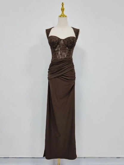 Vienna Lace Ruched Dress