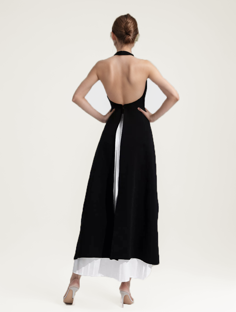 Fallon Halter Pleated Two-Piece Set