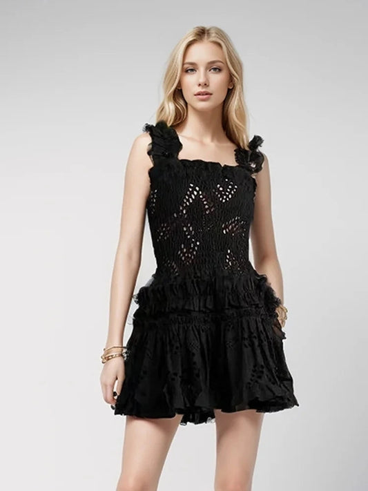 Irena Ruffle Cut-Out Dress