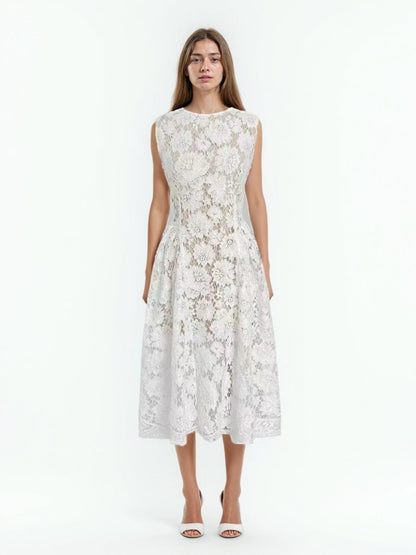 Temperament Sleeveless Midi Dress