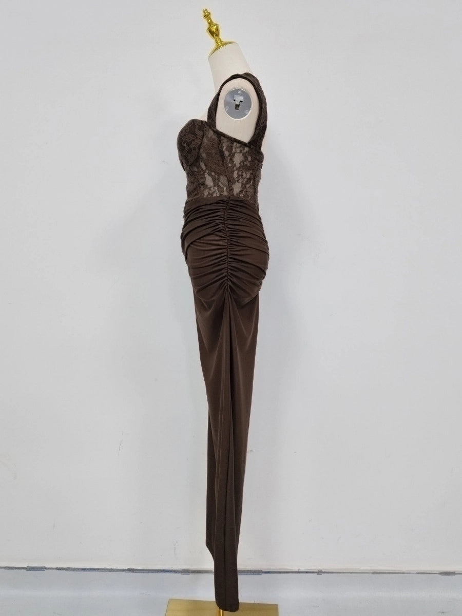 Vienna Lace Ruched Dress