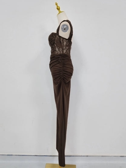Vienna Lace Ruched Dress