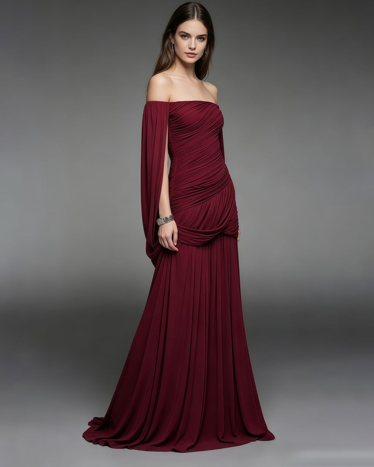 Leticia Off-Shoulder Ruched Maxi Dress
