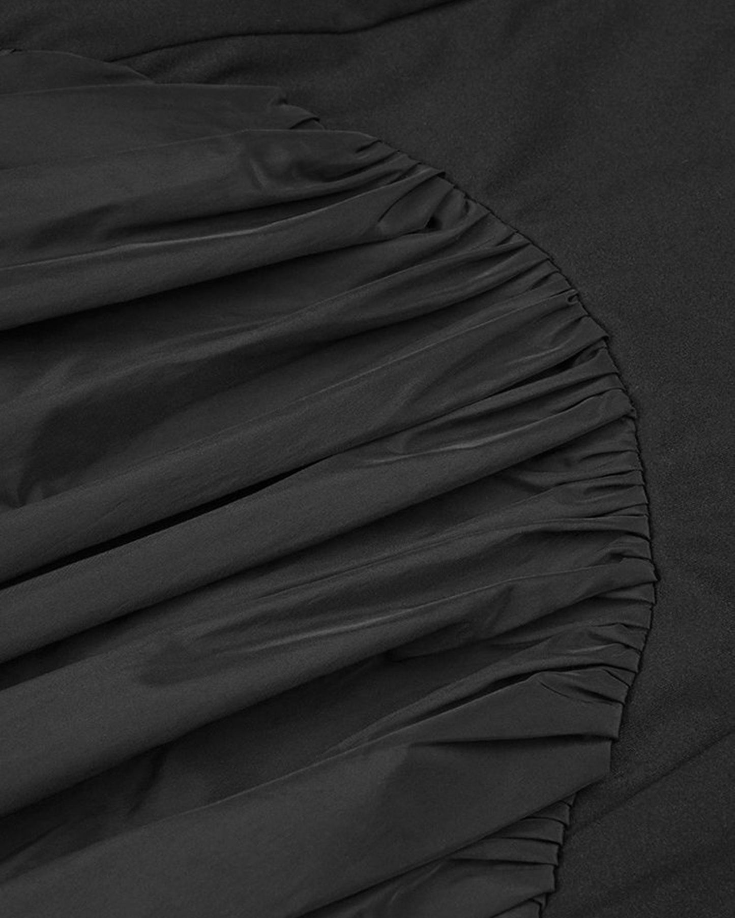 Black Strapless Cutout Ruched Maxi Dress