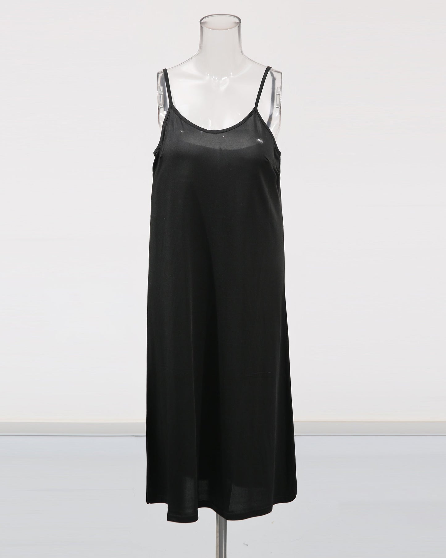 Black Tie-Dye Sheer Belted Maxi Dress
