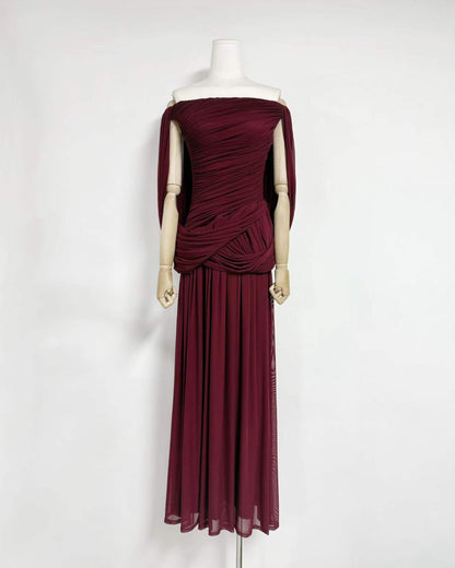 Leticia Off-Shoulder Ruched Maxi Dress