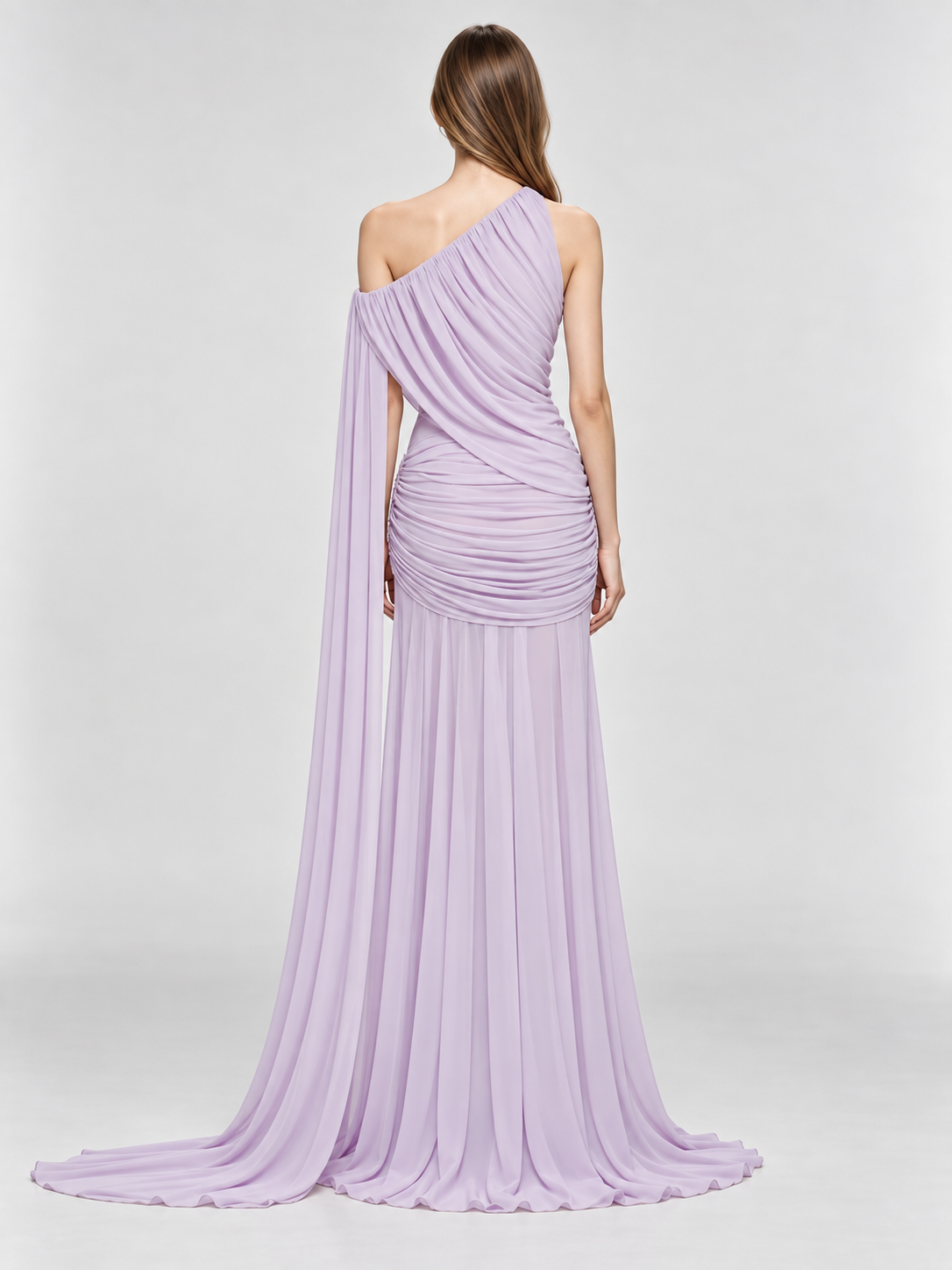 Elara Draped One-Shoulder Gown