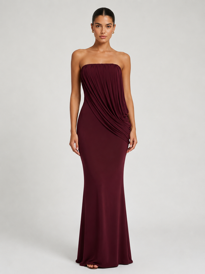 Evelina Off-Shoulder Ruched Dress