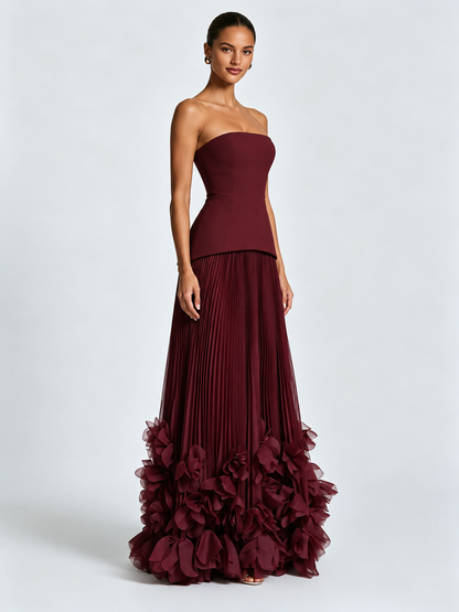 Jade Strapless Floral Dress