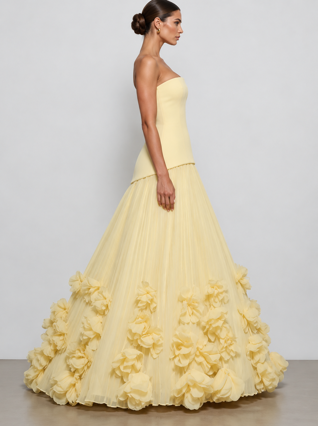 Jade Strapless Floral Dress