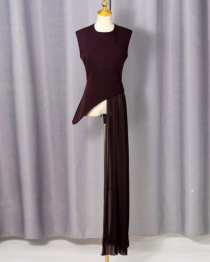 Lavinia Round-Neck Draped Blouse