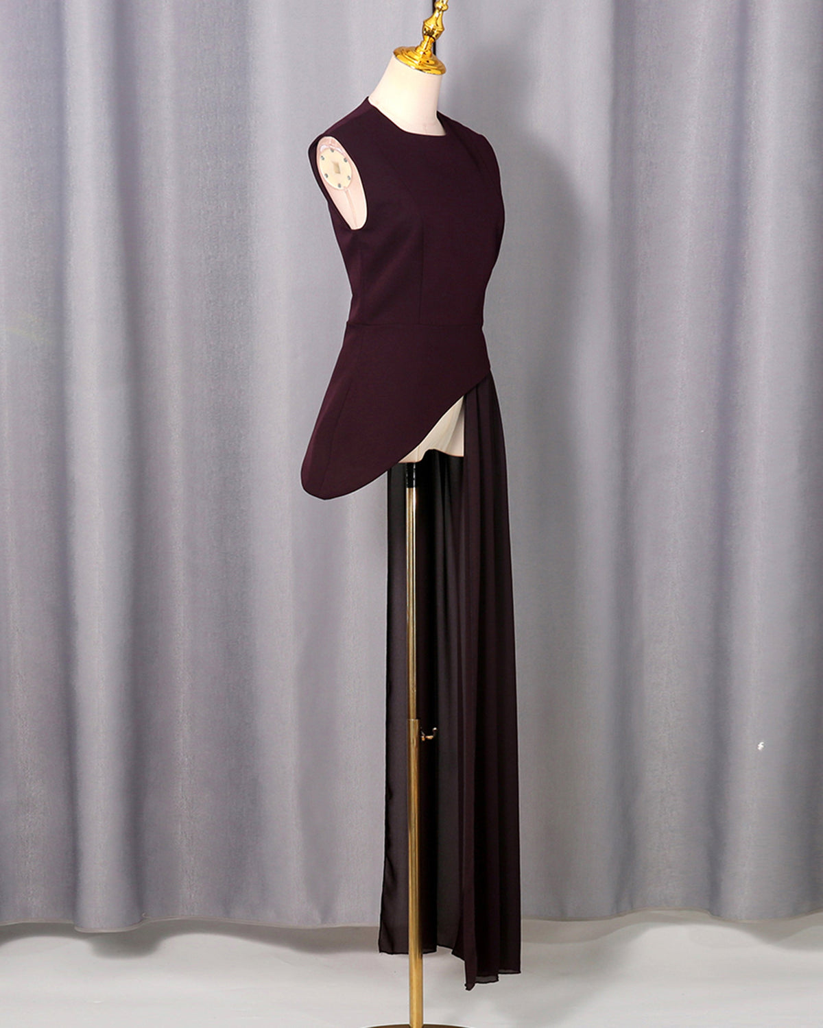 Lavinia Round-Neck Draped Blouse