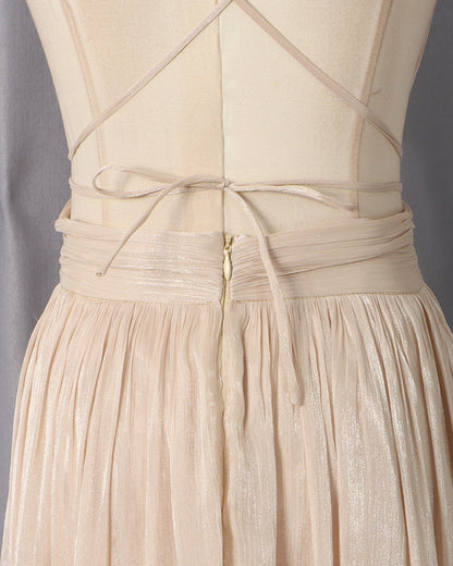 Katia Deep-V Ruched Maxi Dress
