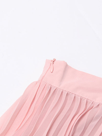 Solid Patchwork V-neck Two Piece Set