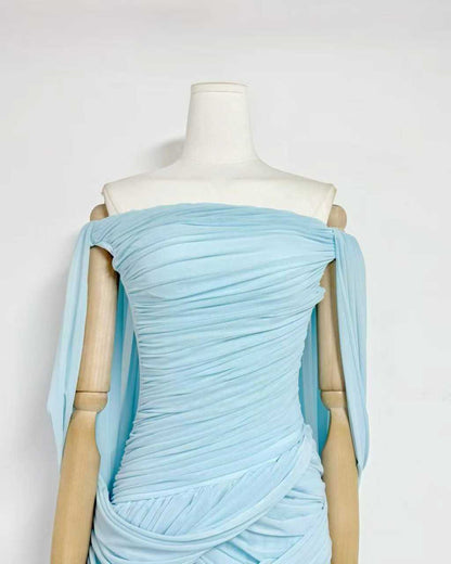 Leandra Off-Shoulder Ruched Maxi Dress