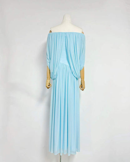 Leandra Off-Shoulder Ruched Maxi Dress