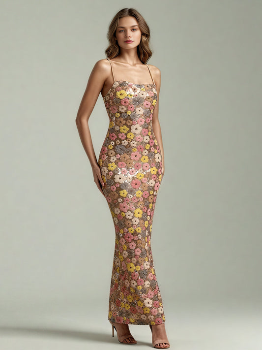 Jacinta Floral Panelled Maxi Dress