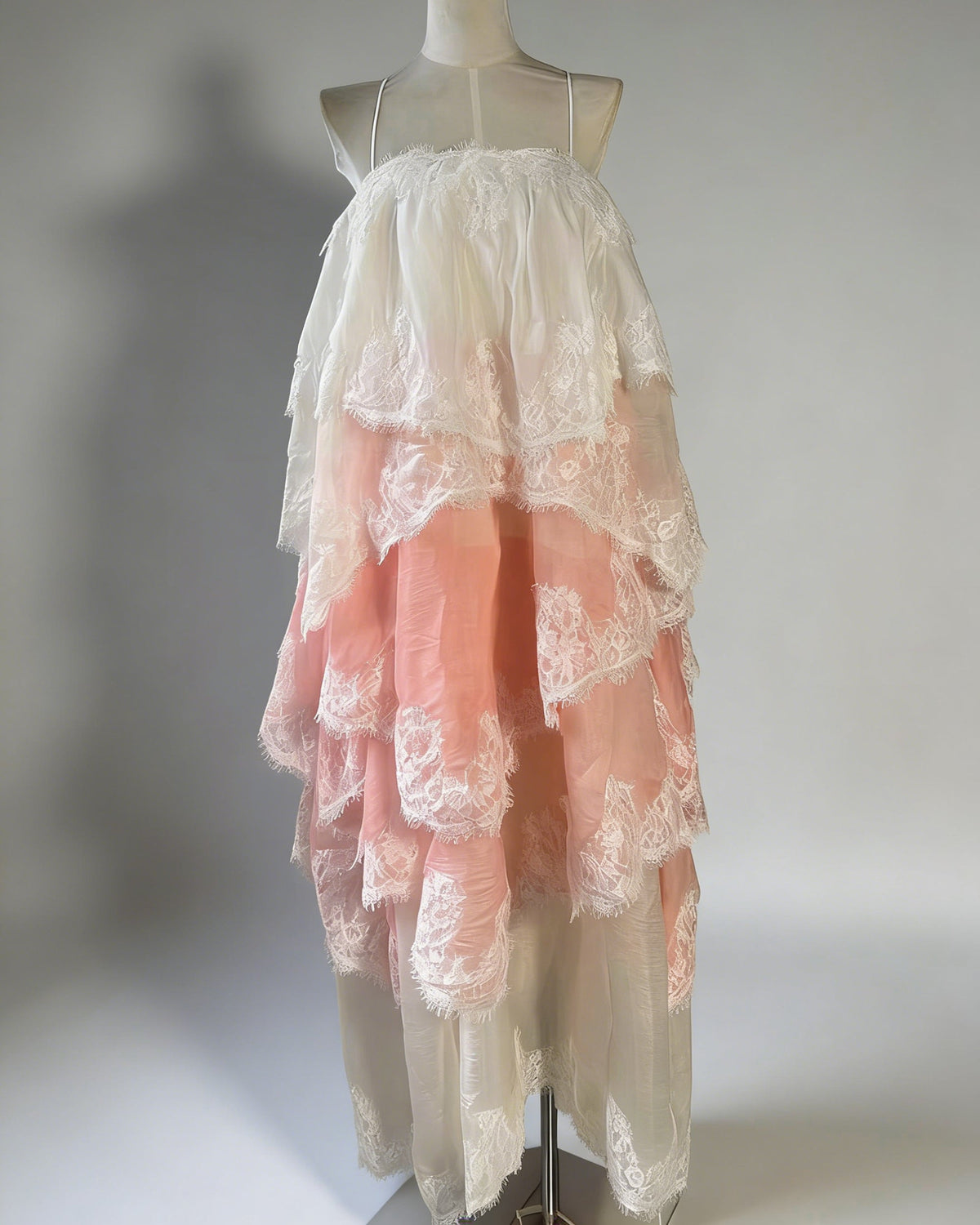 Marceline Lace Tiered Midi Dress