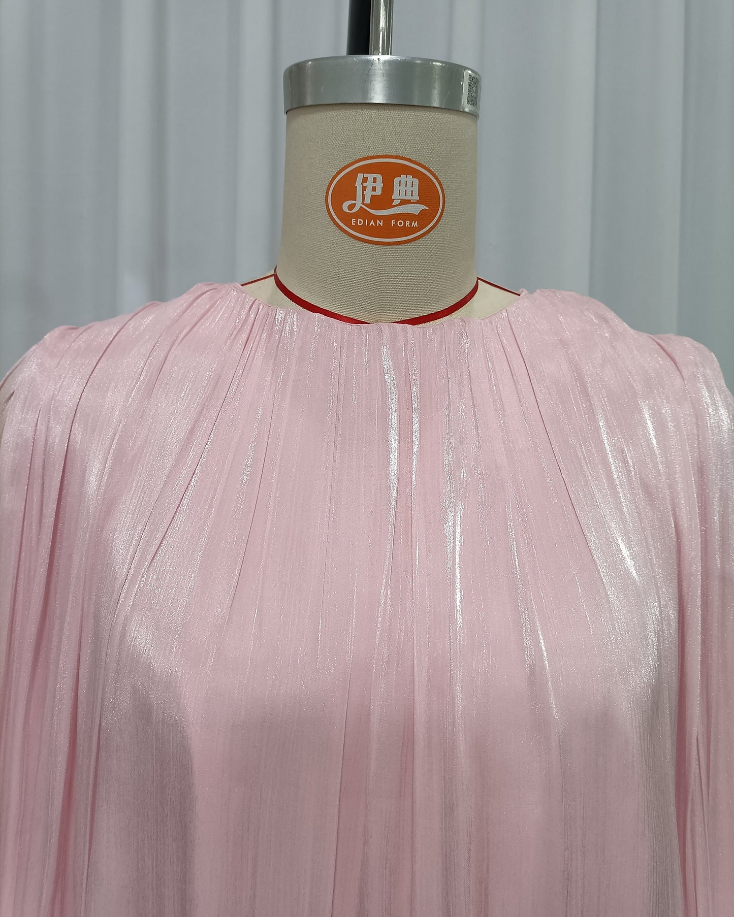 Pink Ruffle  Pleated Mini Dress