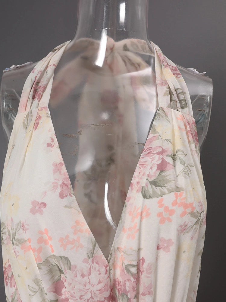 Alma Ruffle Printed Dress