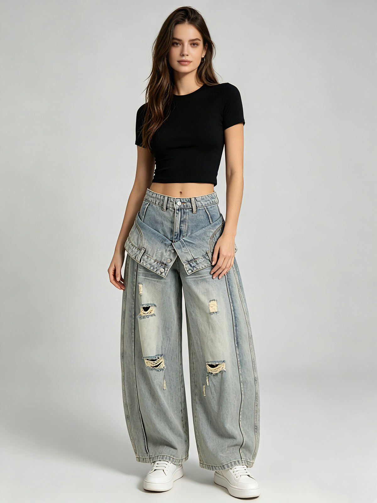 Nova Deconstructed Layered Jeans