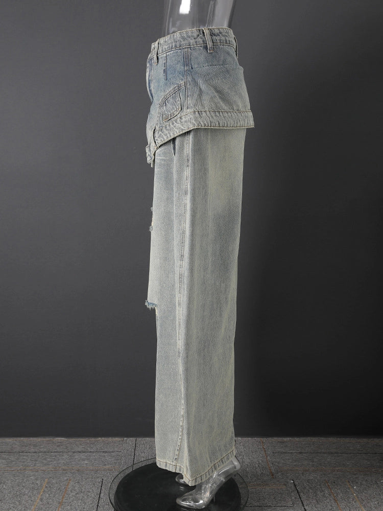 Nova Deconstructed Layered Jeans