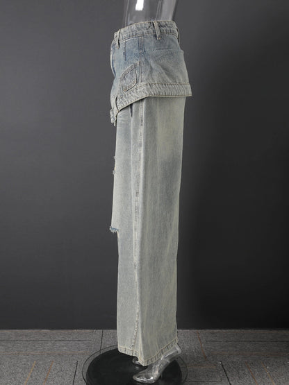 Nova Deconstructed Layered Jeans