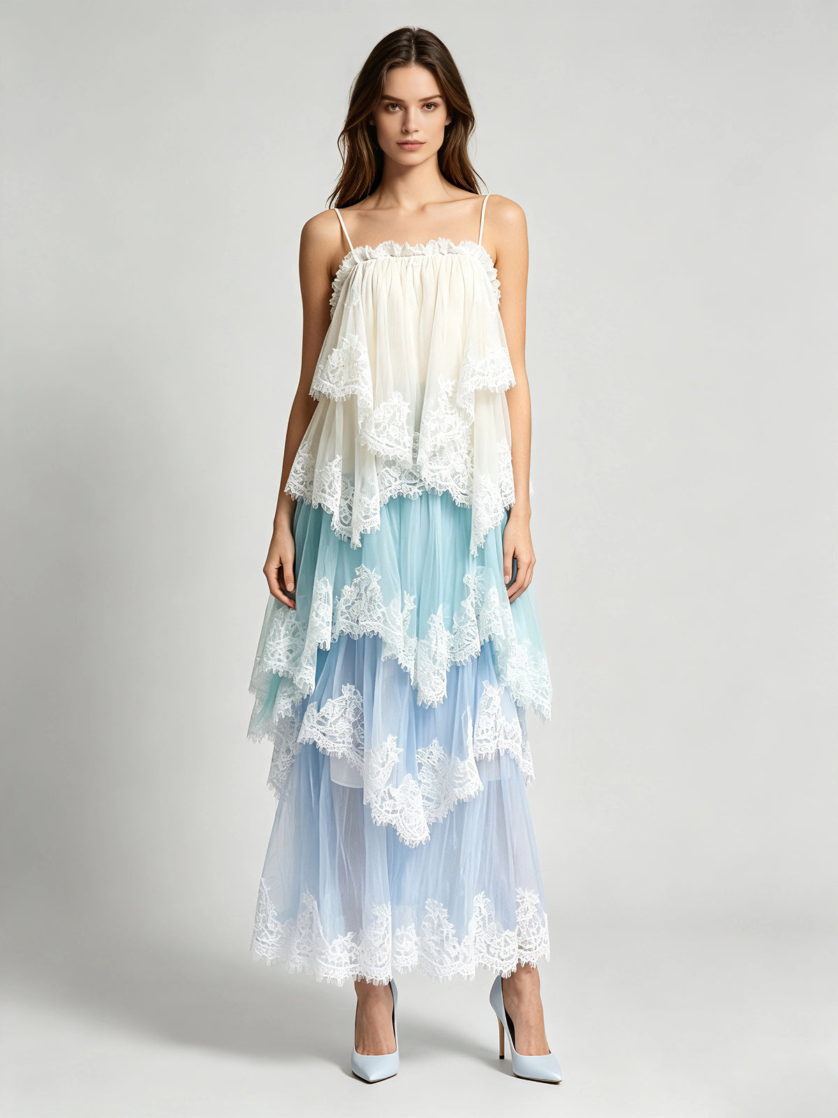 Alessia Lace Ombré Maxi Dress