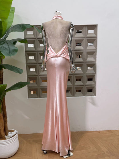 Aurelia Halter Pleated Dress