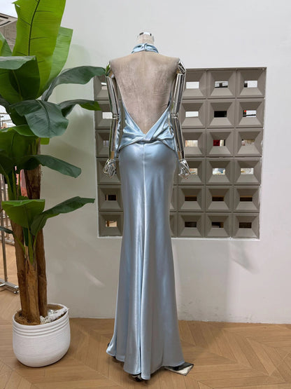 Aurelia Halter Pleated Dress