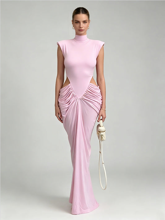 Estella High-Neck Sleeveless Maxi Dress