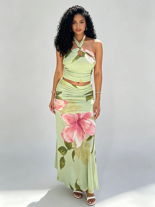 Eloise Off-Shoulder Colour-Block Dress