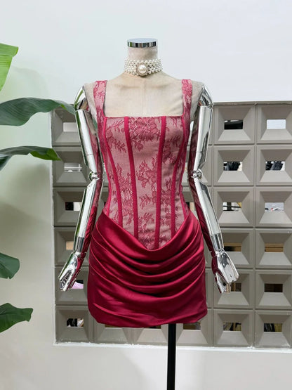 Daphne Lace Corset Mini Dress