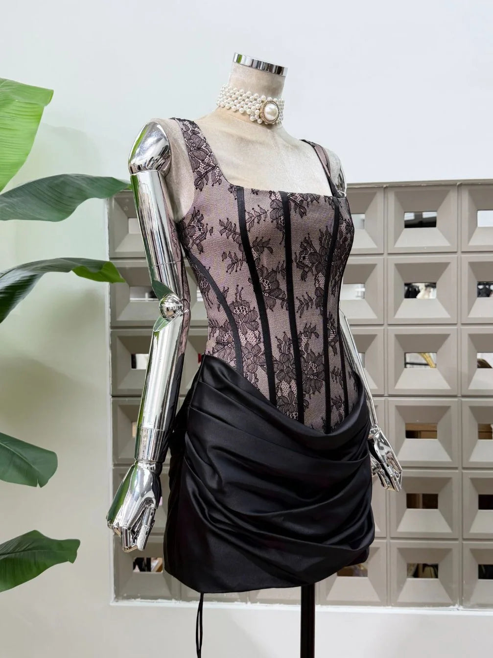 Daphne Lace Corset Mini Dress