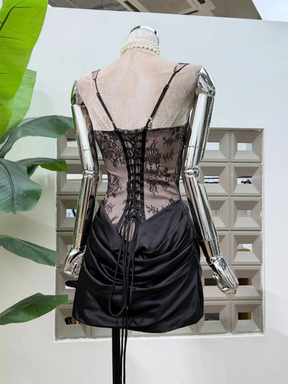 Daphne Lace Corset Mini Dress
