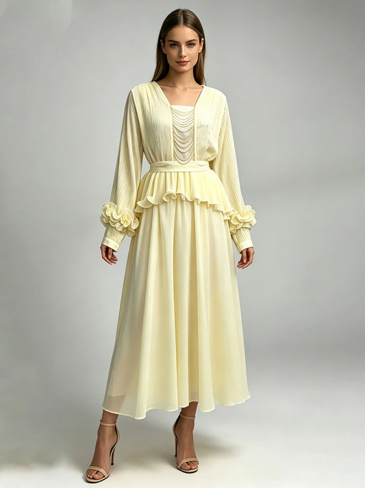 Belen Ruffle Panelled Dress
