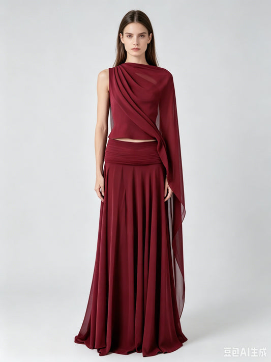 Ines One-Shoulder Asymmetrical Dress