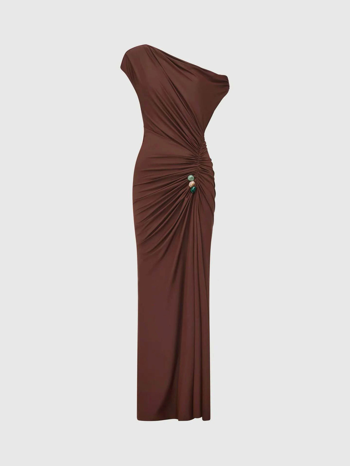 Nora One-Shoulder Ruched Dress