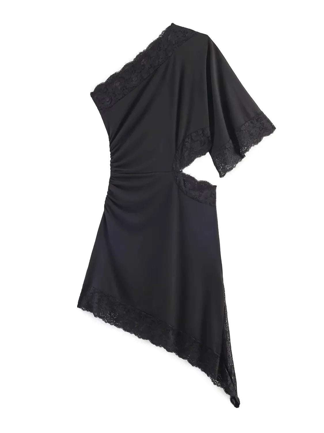 Lisette One-Shoulder Lace Dress
