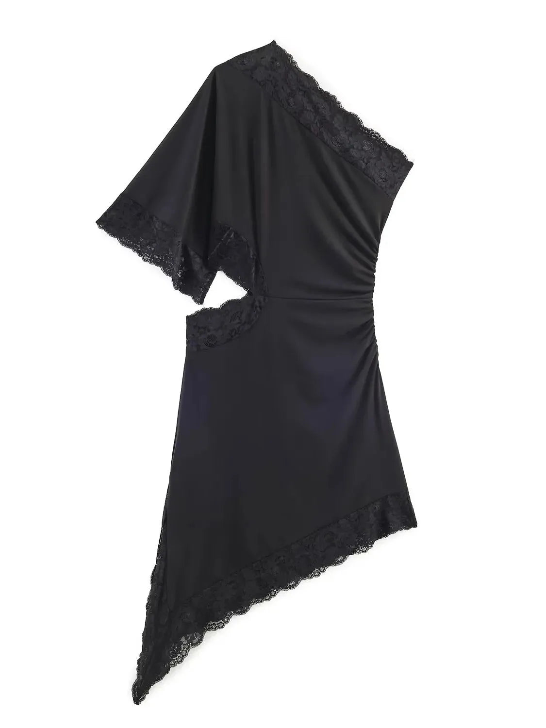 Lisette One-Shoulder Lace Dress