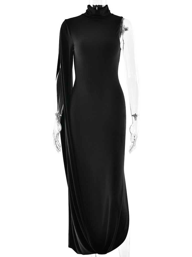 Stella One-Shoulder Slit Dress